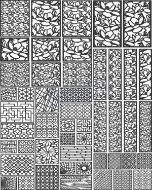 Vector Khung Viền Hoa Văn, Hoa Góc, Đường Viền (456)