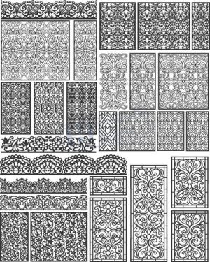 Vector Khung Viền Hoa Văn, Hoa Góc, Đường Viền (457)