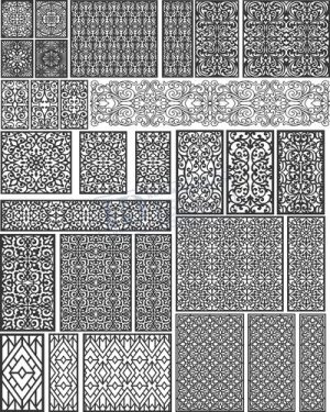 Vector Khung Viền Hoa Văn, Hoa Góc, Đường Viền (459)