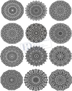 Vector Khung Viền Hoa Văn, Hoa Góc, Đường Viền (464)