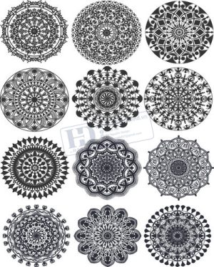 Vector Khung Viền Hoa Văn, Hoa Góc, Đường Viền (465)