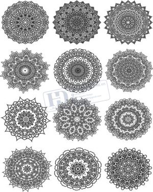 Vector Khung Viền Hoa Văn, Hoa Góc, Đường Viền (466)