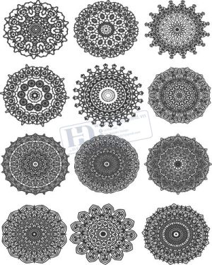 Vector Khung Viền Hoa Văn, Hoa Góc, Đường Viền (467)