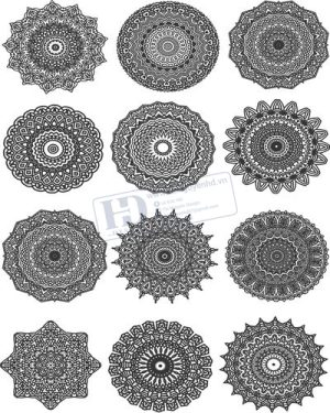 Vector Khung Viền Hoa Văn, Hoa Góc, Đường Viền (468)