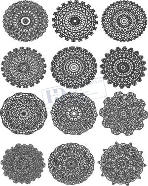 Vector Khung Viền Hoa Văn, Hoa Góc, Đường Viền (470)