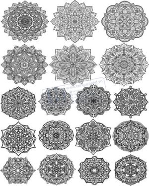 Vector Khung Viền Hoa Văn, Hoa Góc, Đường Viền (475)