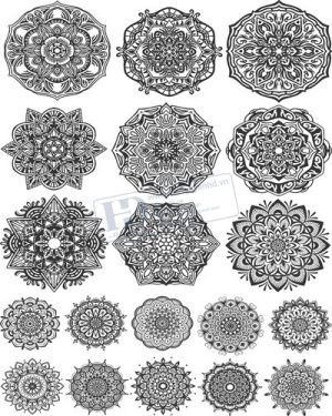 Vector Khung Viền Hoa Văn, Hoa Góc, Đường Viền (476)