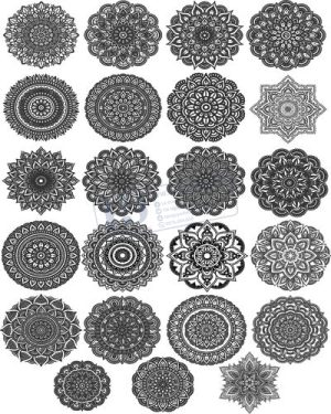 Vector Khung Viền Hoa Văn, Hoa Góc, Đường Viền (477)