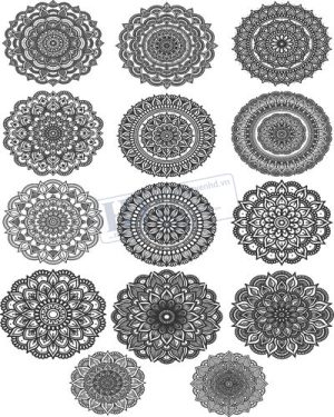 Vector Khung Viền Hoa Văn, Hoa Góc, Đường Viền (478)