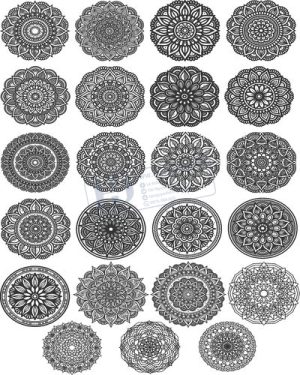 Vector Khung Viền Hoa Văn, Hoa Góc, Đường Viền (479)