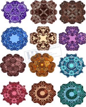 Vector Khung Viền Hoa Văn, Hoa Góc, Đường Viền (482)