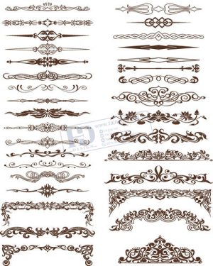 Vector Khung Viền Hoa Văn, Hoa Góc, Đường Viền (485)