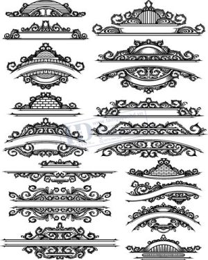 Vector Khung Viền Hoa Văn, Hoa Góc, Đường Viền (488)