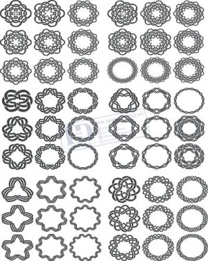 Vector Khung Viền Hoa Văn, Hoa Góc, Đường Viền (496)