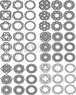 Vector Khung Viền Hoa Văn, Hoa Góc, Đường Viền (497)