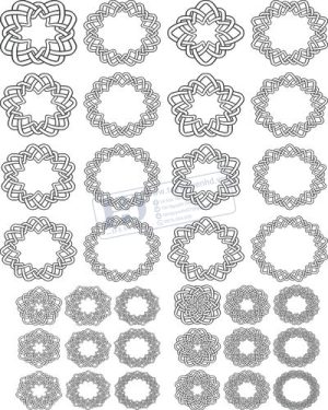 Vector Khung Viền Hoa Văn, Hoa Góc, Đường Viền (498)