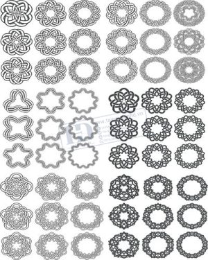 Vector Khung Viền Hoa Văn, Hoa Góc, Đường Viền (499)