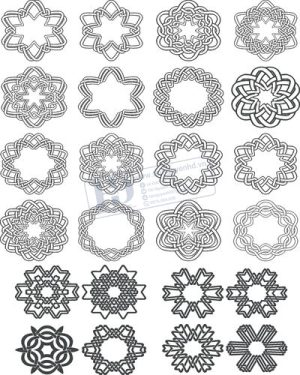 Vector Khung Viền Hoa Văn, Hoa Góc, Đường Viền (500)