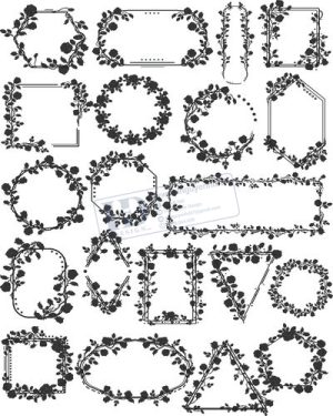 Vector Khung Viền Hoa Văn, Hoa Góc, Đường Viền (515)