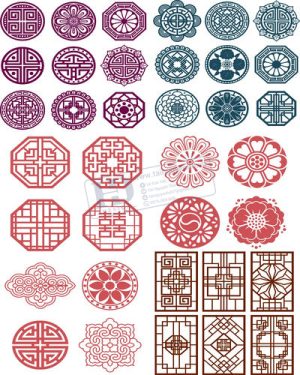 Vector Khung Viền Hoa Văn, Hoa Góc, Đường Viền (517)