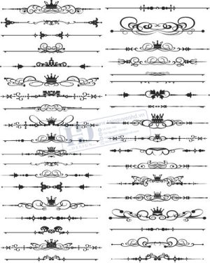 Vector Khung Viền Hoa Văn, Hoa Góc, Đường Viền (519)