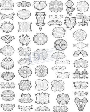 Vector Khung Viền Hoa Văn, Hoa Góc, Đường Viền (521)