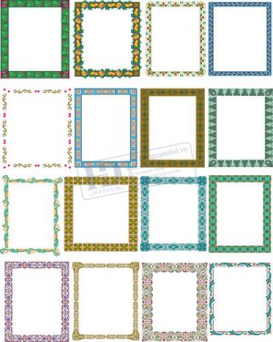 Vector Khung Viền Hoa Văn, Hoa Góc, Đường Viền (524)