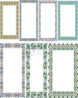 Vector Khung Viền Hoa Văn, Hoa Góc, Đường Viền (525)