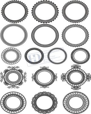 Vector Khung Viền Hoa Văn, Hoa Góc, Đường Viền (528)