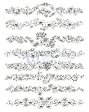 Vector Khung Viền Hoa Văn, Hoa Góc, Đường Viền (61)