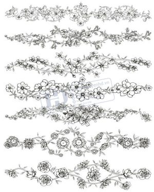 Vector Khung Viền Hoa Văn, Hoa Góc, Đường Viền (62)