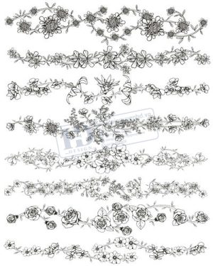 Vector Khung Viền Hoa Văn, Hoa Góc, Đường Viền (63)