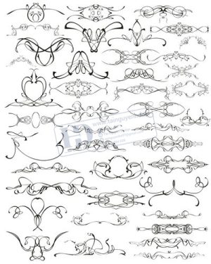 Vector Khung Viền Hoa Văn, Hoa Góc, Đường Viền (83)
