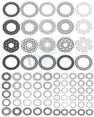 Vector Khung Viền Hoa Văn, Hoa Góc, Đường Viền (87)