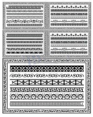 Vector Khung Viền Hoa Văn, Hoa Góc, Đường Viền (89)