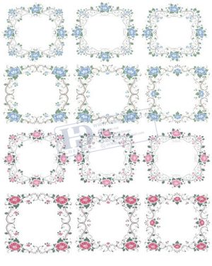 Vector Khung Viền Hoa Văn, Hoa Góc, Đường Viền (95)