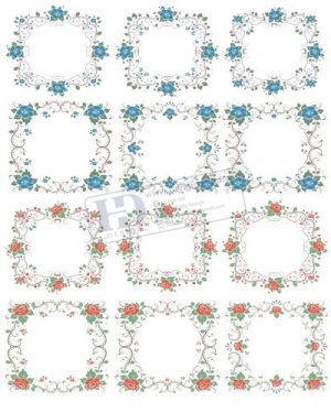 Vector Khung Viền Hoa Văn, Hoa Góc, Đường Viền (96)