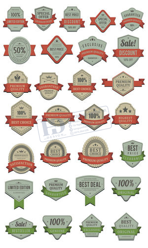 Vector Logo, Huy Hiệu, Labels (1)