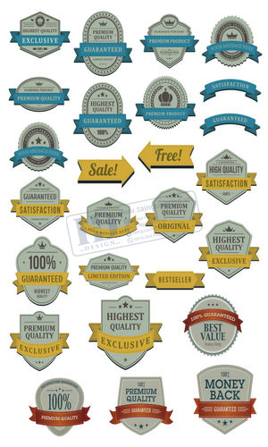 Vector Logo, Huy Hiệu, Labels (2)