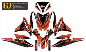 Vector Mẫu Tem Xe Máy Vario, Tem Chế 1