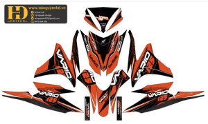 Vector Mẫu Tem Xe Máy Vario, Tem Chế 2