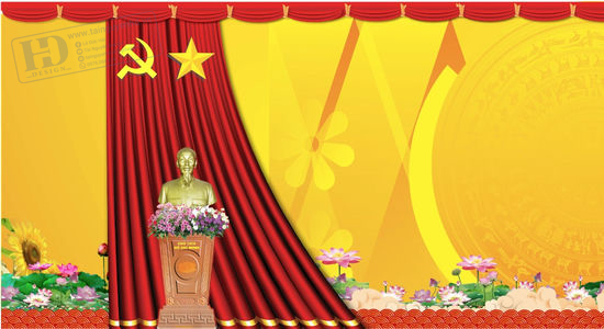 Vector Nền Vàng Trống Đồng Hoa Sen