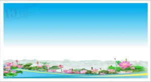 Vector Nền Xanh Hoa Sen