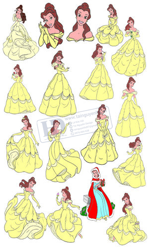 Vector Nhân Vật Hoạt Hình, Công Chúa (3)