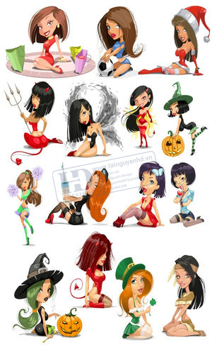 Vector Nhân Vật Hoạt Hình, Công Chúa (8)