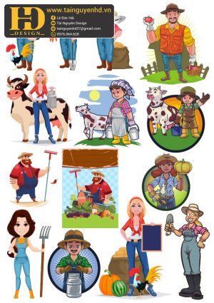 Vector Nông Dân Trang Trại, Người Làm Vườn (2)