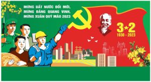 Vector Pano, Tranh Cổ Động Mừng Đảng Mừng Xuân 45