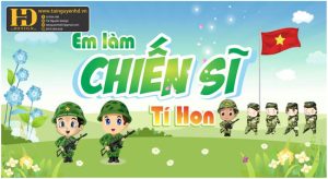 Vector Phông Nền Chúng Em Làm Chiến Sỹ