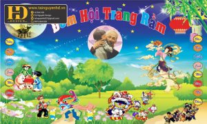 Vector Phông Nền Đêm Hội Trăng Rằm