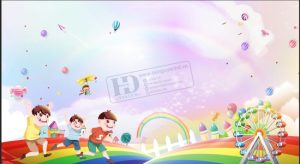 Vector Phông Nền Tết Thiếu Nhi, Phông Nền Mầm Non (13)